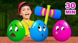 Egg Surprise Colors and More Surprise Eggs Nursery Rhymes for Kids | BabyBillion