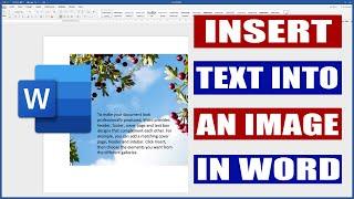 How to insert text in an image in Word | Microsoft Word Tutorials