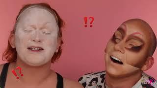  Trixie Mattel losing her goddamn mind over Jinkx Monsoon's translucent powder tutorial