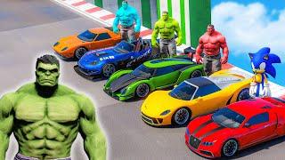 HULK ARMY Racing CHALLENGE | Team Superheroes Race Challenge with Supercars competition #8