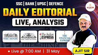 Editorial Analysis Class | 31 May 2023 | Editorial By Ajit Sir | #editorialanalysis