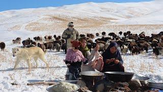 Shepherd Life in the Coldest Village of Afghanistan -63°C|Shepherd Mother Cooking Village Style Food