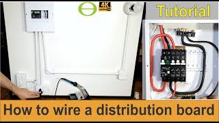 How to wire a single phase distribution board and load circuits - tutorial