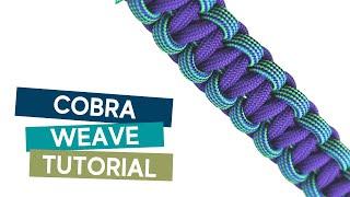 HOW TO DO A COBRA WEAVE (SOLOMON BAR) PARACORD TUTORIAL