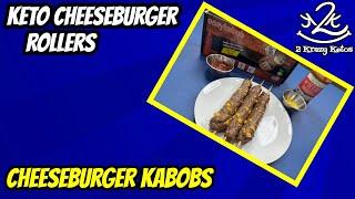 Cheeseburger Rollers | Keto Cheeseburger Kabobs| Keto gas station food | Easy Kabob Maker