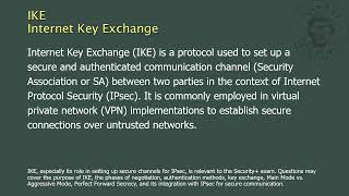 IKE - Internet Key Exchange