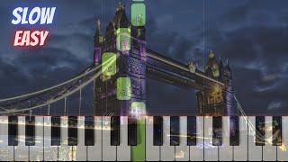 London Bridge Is Falling Down - Easy Piano Tutorial (SLOW)