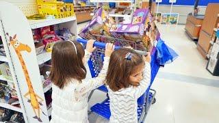 Kate & Lilly Stole their parents car to go Shopping at the GIANT Toy Store!