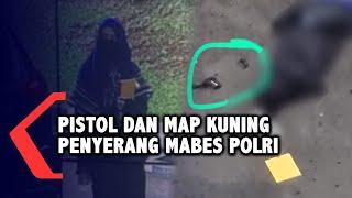 Penampakan Pistol dan Map Kuning Pelaku Penyerang Mabes Polri