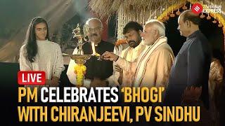 LIVE I PM Modi Celebrates Makar Sakranti Along With PV Sindhu, Chiranjeevi at G Kishan Reddy's Home