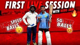 Live Robo arm session by Ankit Kumar with SG TEST balls 