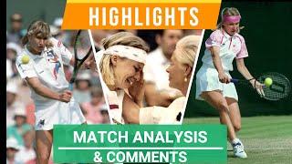 Steffi Graf vs Jana Novotna - Wimbledon 1993 Final - Highlights, Match Analysis & Comments.