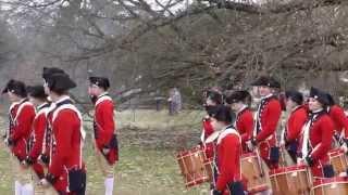 Colonial Williamsburg musket volley and inspection.