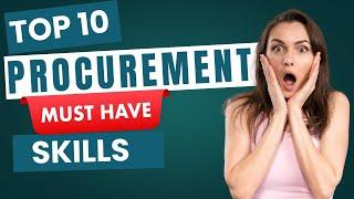 Procurement Skills | Skills required for a Good Procurement Manager | Procurement Management Skills