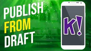 How To Publish A Kahoot From Draft (Simple!)