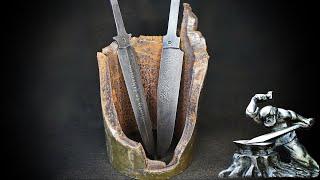 Blades from the occupiers' tank cannon.