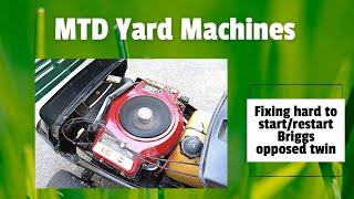 Fixing hot start issues on a Briggs and Stratton opposed twin on an MTD Yard Machines rider (pt 2)