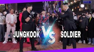 Jungkook suddenly sparring boxing in the middle of the city, the audience is excited! #video