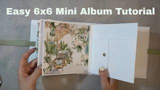Simple 6x6 Mini Album Tutorial - Perfect for a beginner - Mintay - Urban Jungle