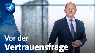 Bundeskanzler Scholz stellt Vertrauensfrage