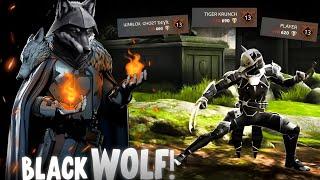 Black Wolf Ninja Skin Gameplay shadow fight 4 arena