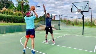 Trash Talking 1v1 vs 6'10" Ex D1 Hooper! Loser Jumps In Pool With Clothes On!