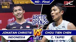 Jonatan Christie (INA/5) vs Chou Tien Chen 周天成 (TPE/7) | Set 2 | CLASH ROYALE Arctic Open 2024