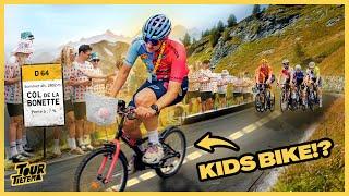 Can You Climb the HIGHEST MOUNTAIN on a KIDS BIKE? | TOUR DE FRANCE 2024 #4