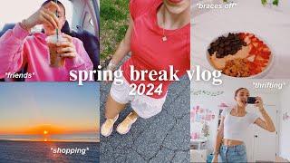 spring break week vlog  *friends, thrifting, braces off, hauls, + more*