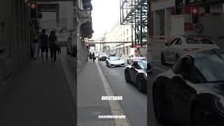 LOUD LAMBORGHINI AVENTADOR VS WOMAN #supercars #lamborghini #zurich