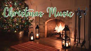 Christmas Music With Fireplace | Upbeat Christmas Music | Christmas Ambiance Fireplace and Music