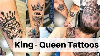 King queen tattoo designs | King tattoo designs | Crown tattoos for men - Lets style buddy