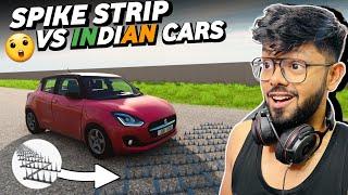 Indian Cars vs Massive Spike-Strip | high Speed Crashes - BeamNG