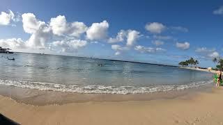 HONOLULU HAWAII WALKING TOUR HAWAIIN VILLAGE and BEAUTIFUL BEACH and HOTEL