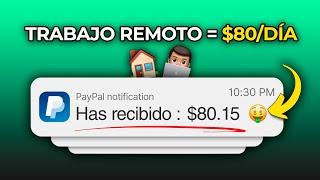 5 Trabajos Remotos Sin Experiencia Previa Para Ganar +80$/Día