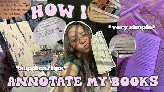 how I annotate my books ! (super simple & aesthetic) (routine/supplies)