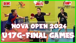 Demi vs Julia & Amy - U17G Final games of Semi & Final - Nova Open 2024 (21 Sep)