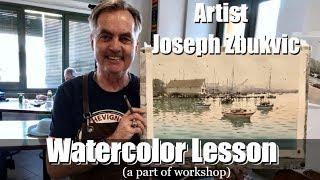 JOSEPH ZBUKVIC 's WATERCOLOR LESSON 2 -  How to paint Watercolor Landscape painting ?