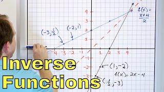 12 - What are Inverse Functions? (Part 1) - Find the Inverse of a Function & Graph