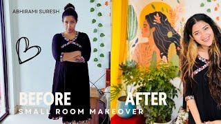 Aesthetic Room Makeover with Plants & Tapestry  || Free Spirit Theme || Abhirami Suresh