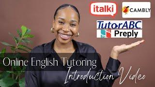 Intro Video for ONLINE English Tutoring+Tips#cambly #italki #preply #roadto7k #southafricanyoutuber