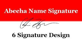 Abeeha Name Signature | Request Done | Umaim Signature