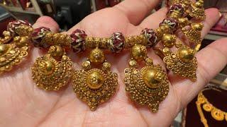 Tanishq 22k Latest Long Short Necklace Designs With Price/Long Haram/Gold Necklace/Bangalore/deeya