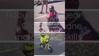 Baby Biker. 4 year old has insane motorcycle skills.