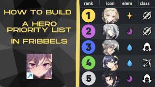 How to Build a Hero Priority List in EPIC SEVEN (Using Fribbels)