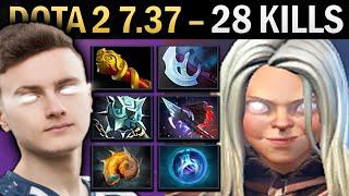 Invoker Gameplay Miracle with 28 Kills and Gleipnir - Dota 7.37