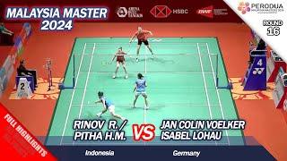 Malaysia Master 2024 – Rinov / Pitha  vs Jan Colin Voelker / Isabel Lohau - R16 XD Full Highlights