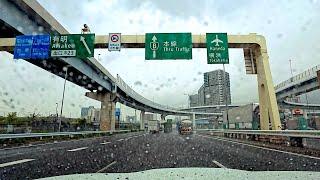 Shutoko Highway Real Life - Rainy Day Wangan - Tokyo to Kisarazu JAPAN