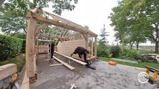 Oak Frame Garage + WorkShop #oakframe