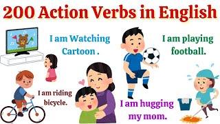 200 Action verbs in English with sentences | Action Verbs For Beginner | English Sentences